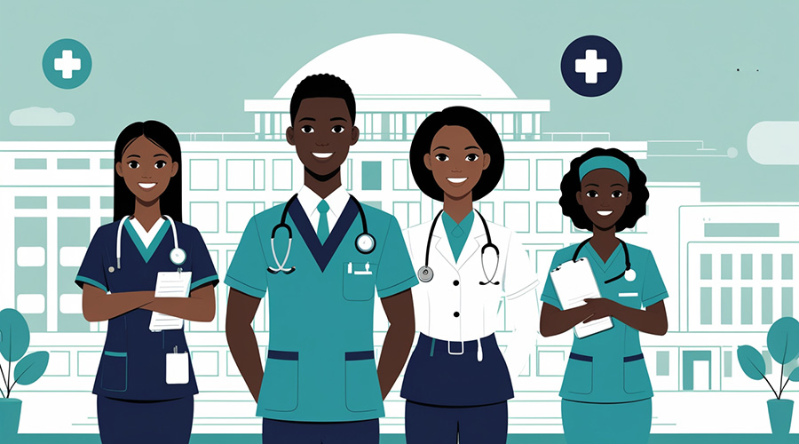 An-illustration-of-medical-trainees-at-internship-training-in-a-hospital.-Healthcare-courses-in-Kenya-with-guaranteed-internship