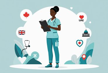 a minimalist vector illustrations showing an african caregiver salary abroad in various countries a-minimalist-vector-illustrations-showing-an-african-caregiver-salary-abroad-in-various-countries