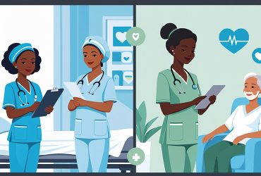 an illustration of a CNA professional on one side and a cargiver professional on the other side depicting difference between the two careers.CNA vs caregiver course in Kenya. an-illustration-of-a-CNA-professional-on-one-side-and-a-cargiver-professional-on-the-other-side-depicting-difference-between-the-two-careers.CNA-vs-caregiver-course-in-Kenya.