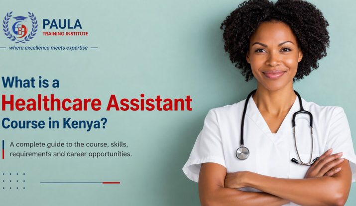 confident-healthcare-assistant-with-stethoscope-smiling-against-green-background.What is a Healthcare Assistant Course in Kenya.